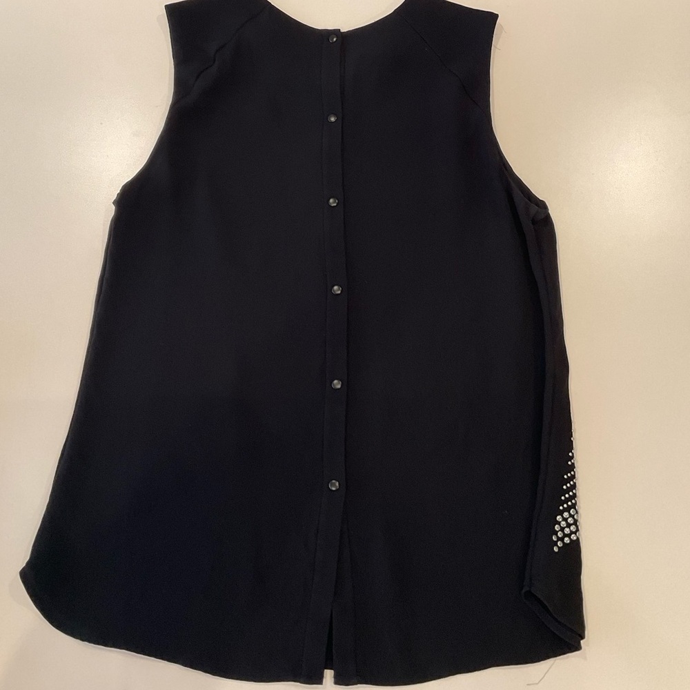 A.L.C. 2013 Black sleeveless top with silver studded design - Picture 7 of 9